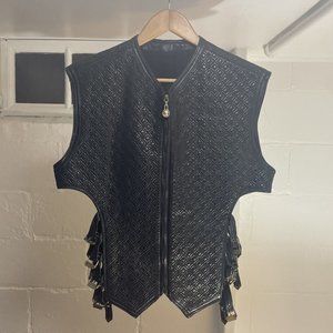 Gianni Versace 1992 Leather Bondage Vest BUCKLES HOLY GRAIL RARE